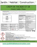 Enduit de façade CF18 (sable + ciment + chaux)